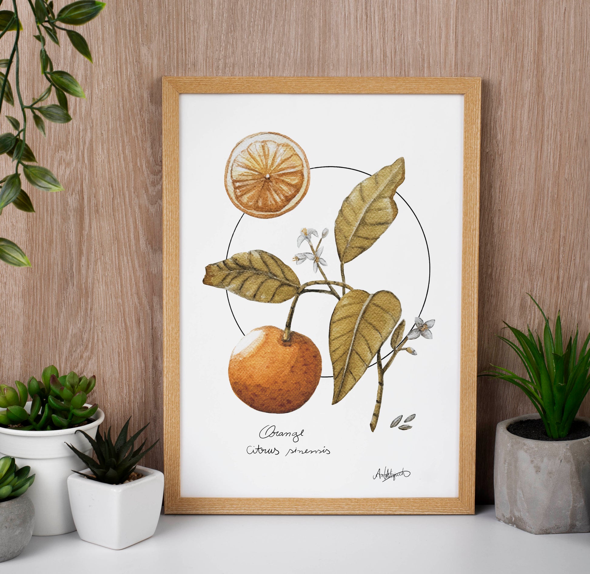 orange art print
