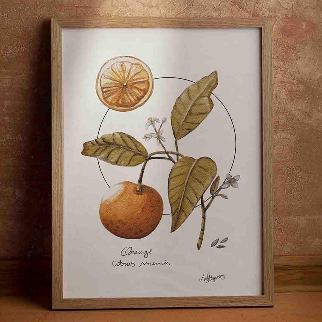 orange art print