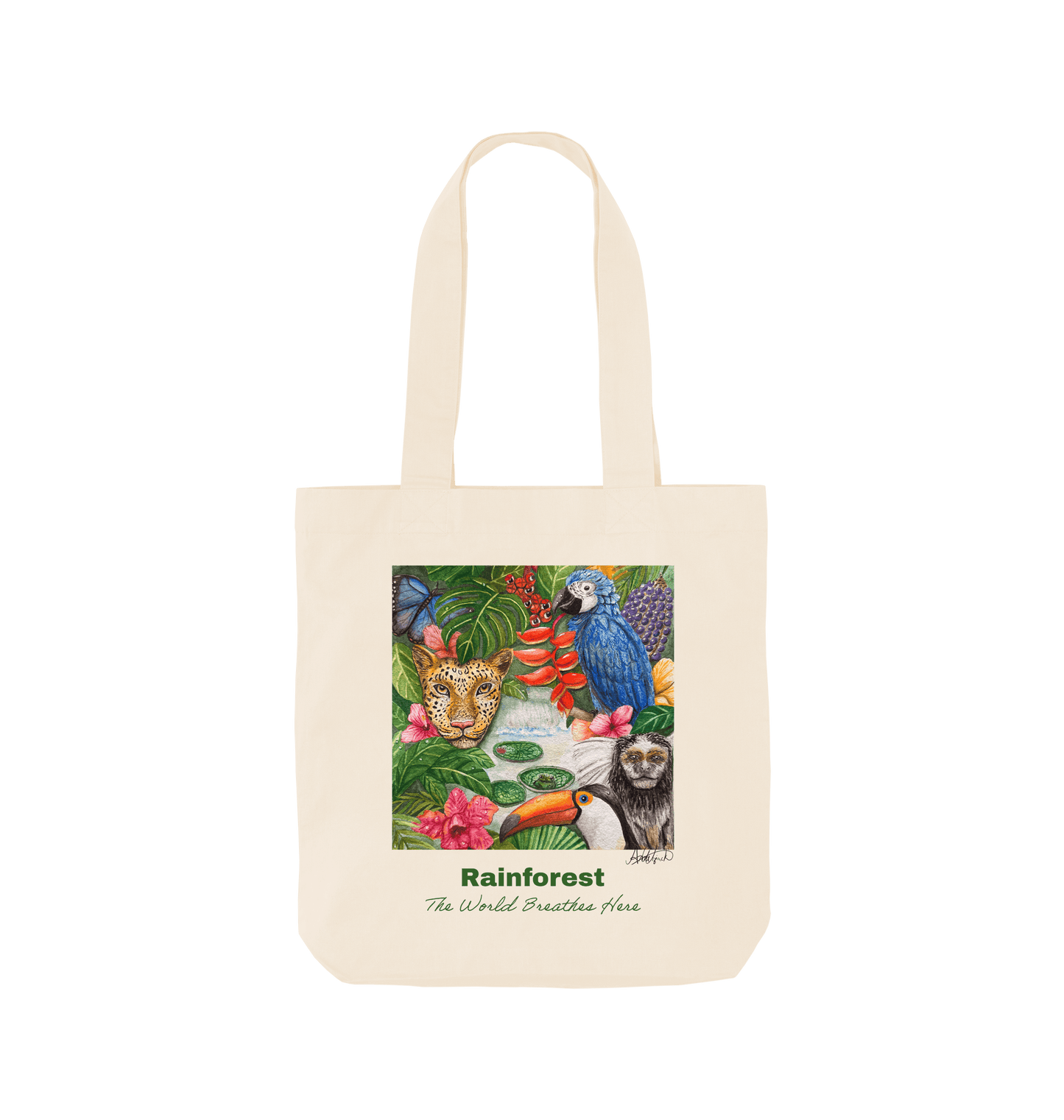 Natural Printed Bag Front
