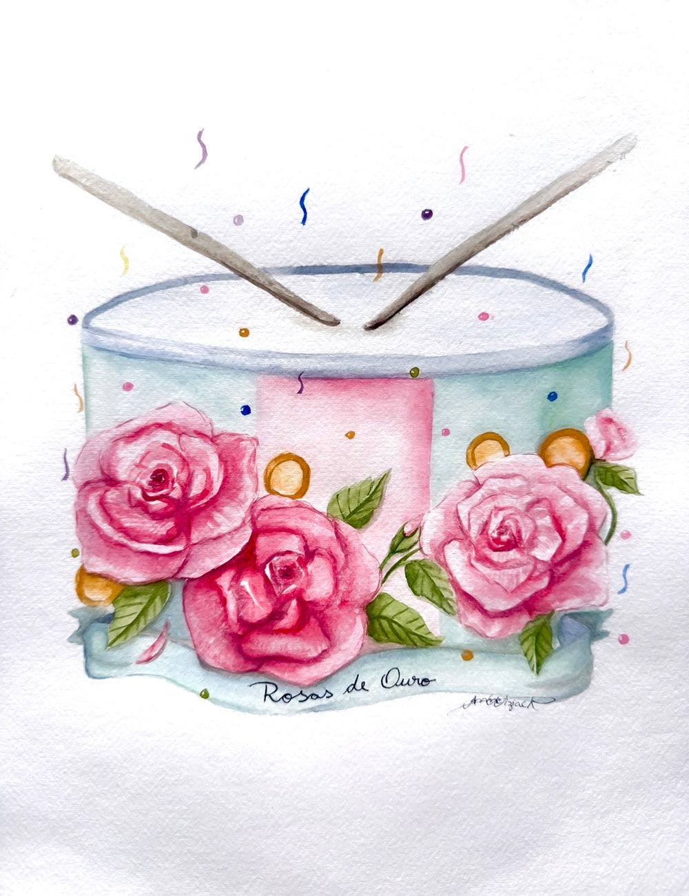 Rosas de Ouro Original Art